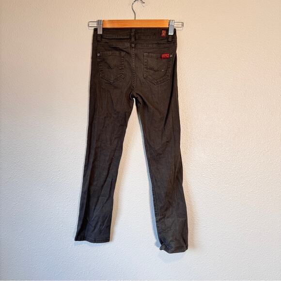 7 For All Mankind Brown Skinny Jeans Kids Girls 8 Gorpcore Casual Pants - Picture 3 of 6